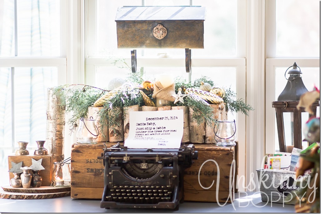 Vintage typewriter with letter to Santa