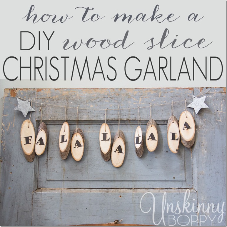 diy wood slice garland