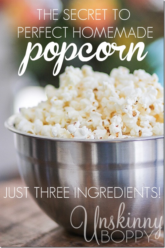 Secret to perfect Homemade popcorn