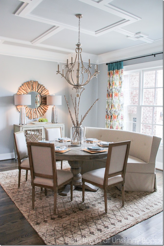 Dining room ceiling details in the 2015 Birmingham Parade of Homes decorating Ideas. Built by Murphy Home Builders, Birmingham Alabama. 