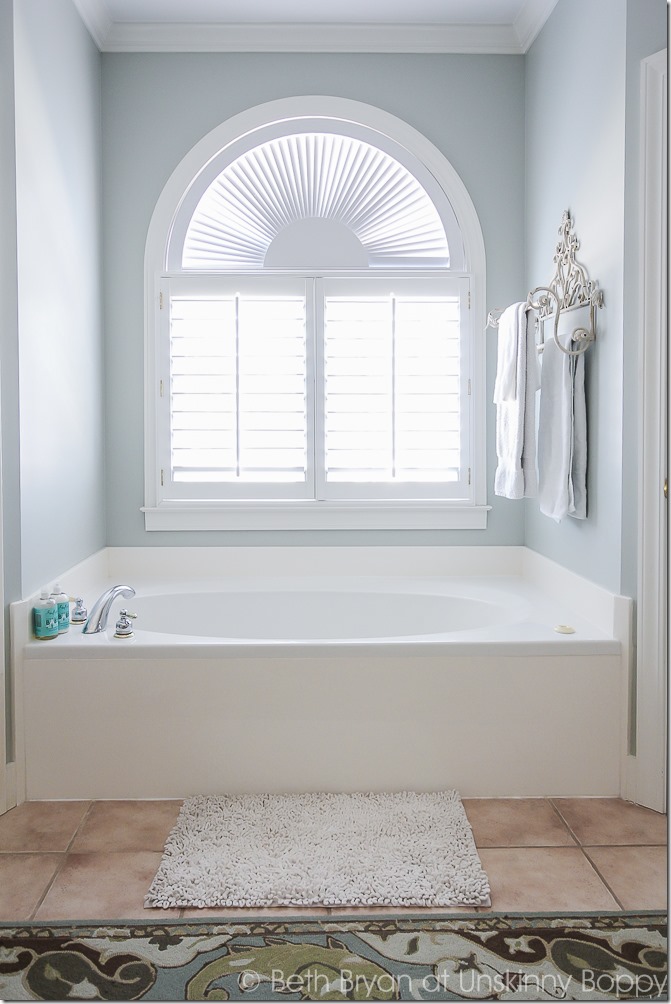Pretty bathroom with Silver Sage paint