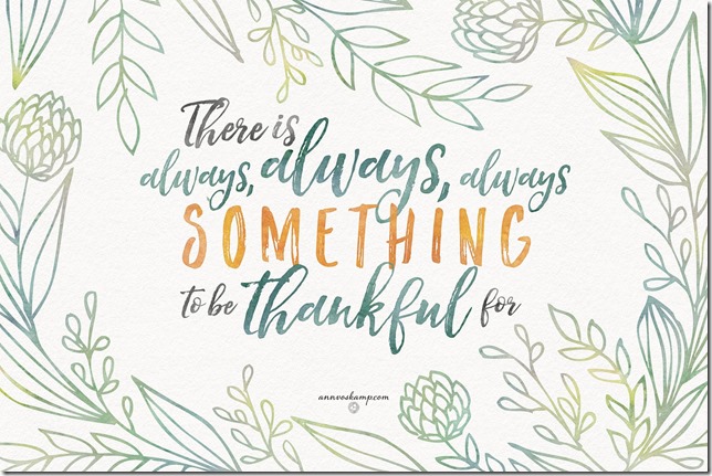 There is always something to be thankful for printable