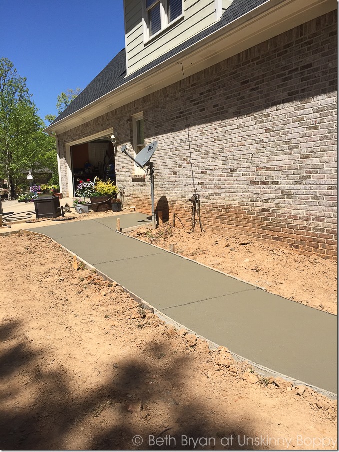 New sidewalk poured-2