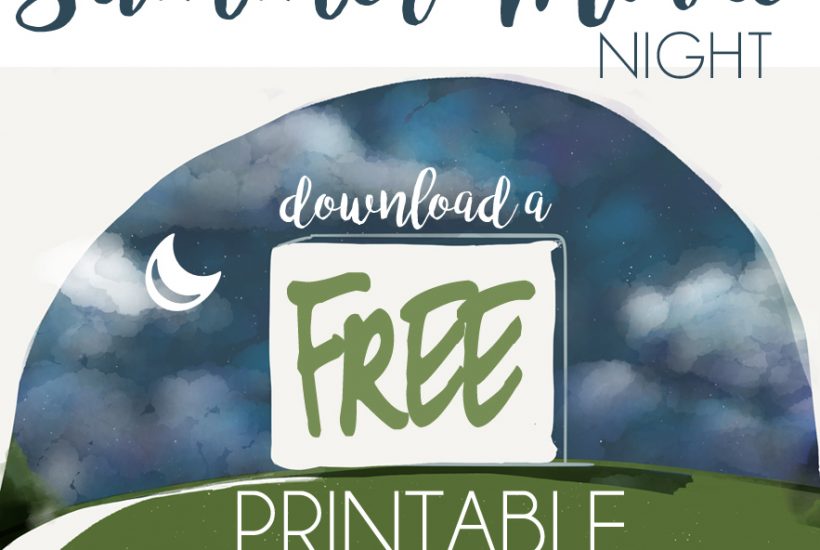 How to Host a Summer Outdoor Movie Night for the whole neighborhood-includes a free printable invitation and a great list of things you'll need to pull it off!