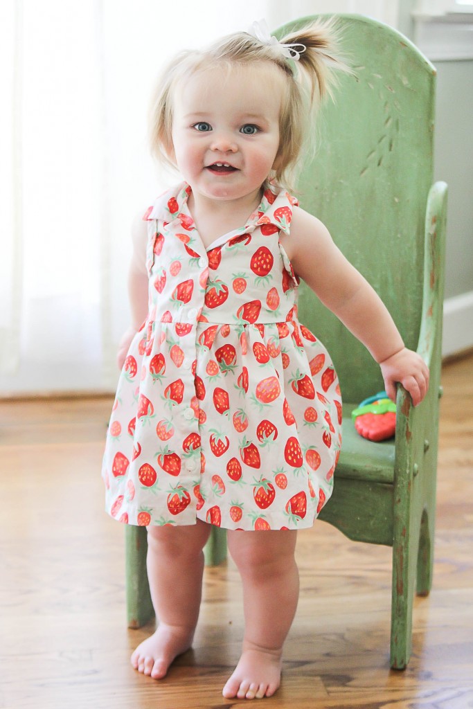 Strawberry first shop birthday outfit