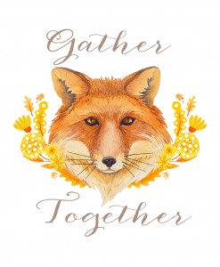 Fall "Gather Together" fox free printable