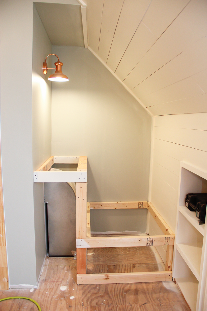 Framing out a laundry chute