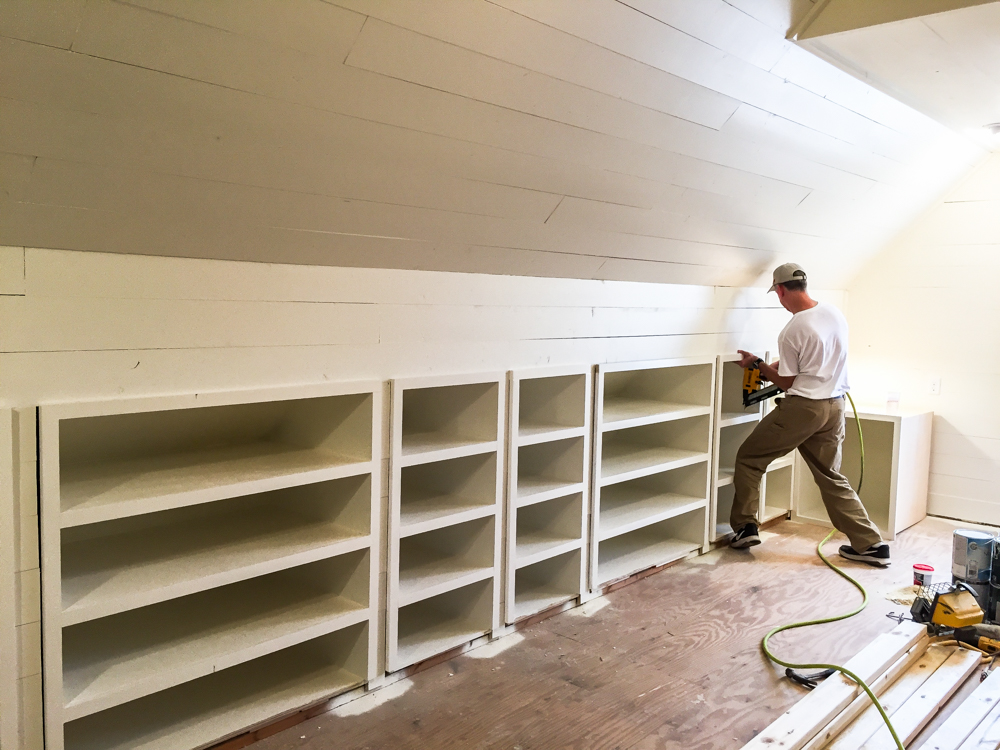 Built-in Cubbies under roof in Attic-8