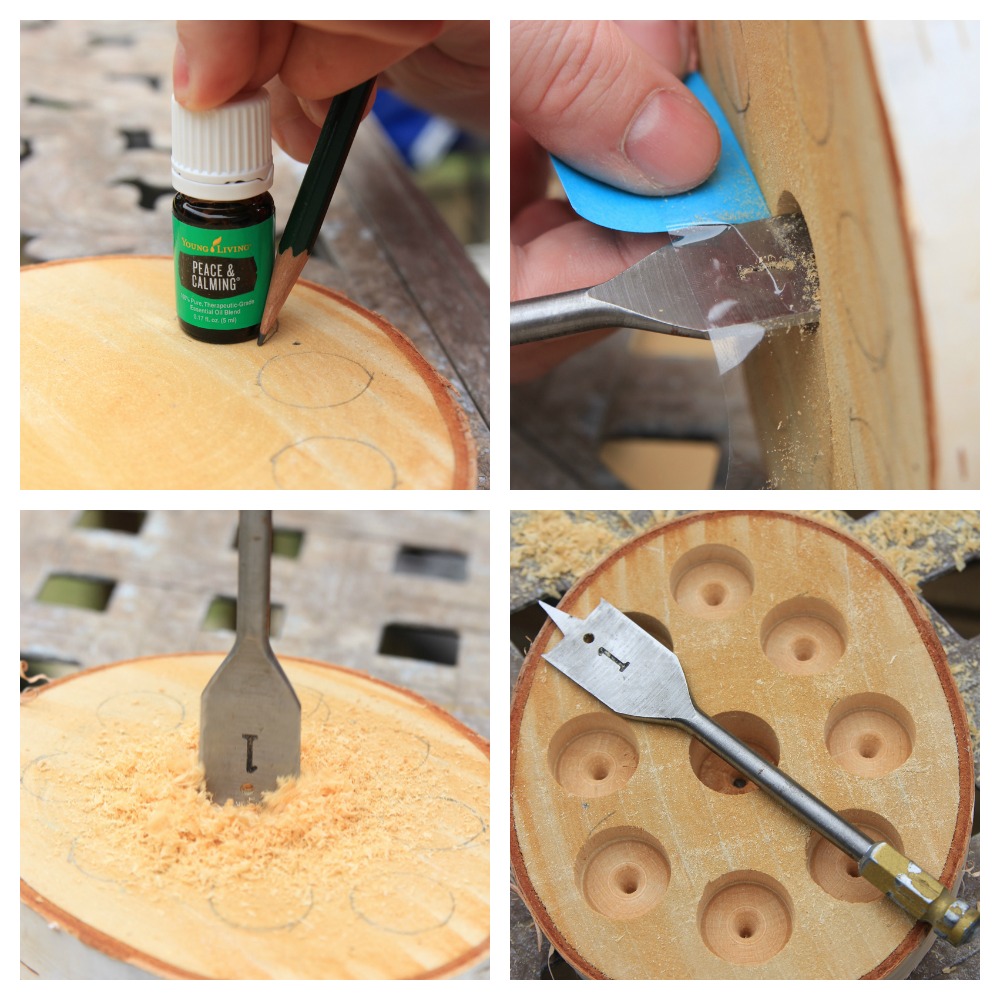 DIY Birch essential oil holder