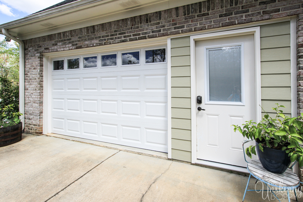 Replacing double garage door with single and exterior door-9