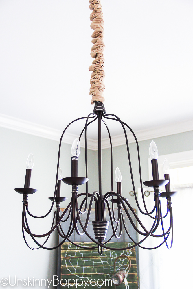 Pottery Barn Armonk knockoff dining room chandelier
