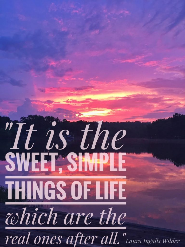 sweet simple life laura ingalls quote