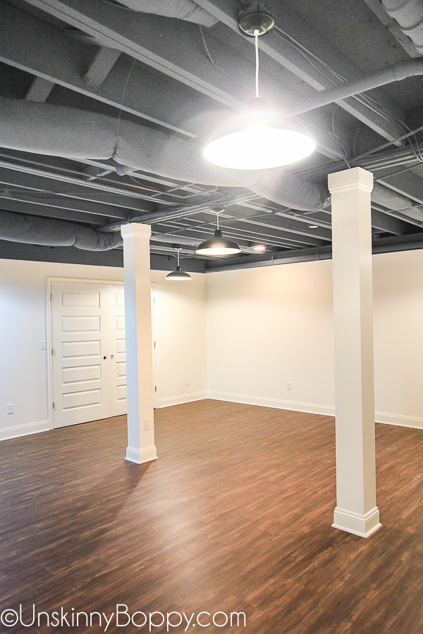 Tales Of Painted Basement Ceilings And Pole Dancing Woes Beth Bryan   Basement Remodel With Painted Blue Ceiling 27 