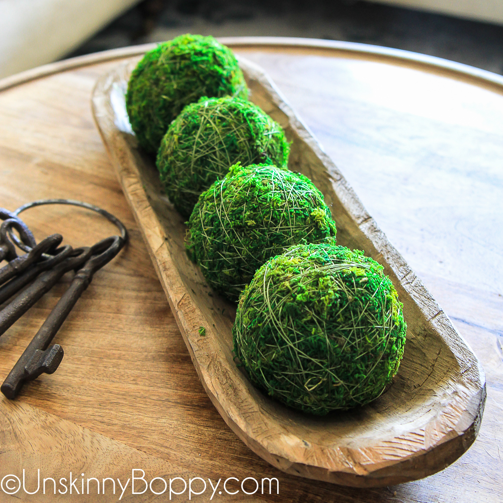 Moss balls in a dough bowl