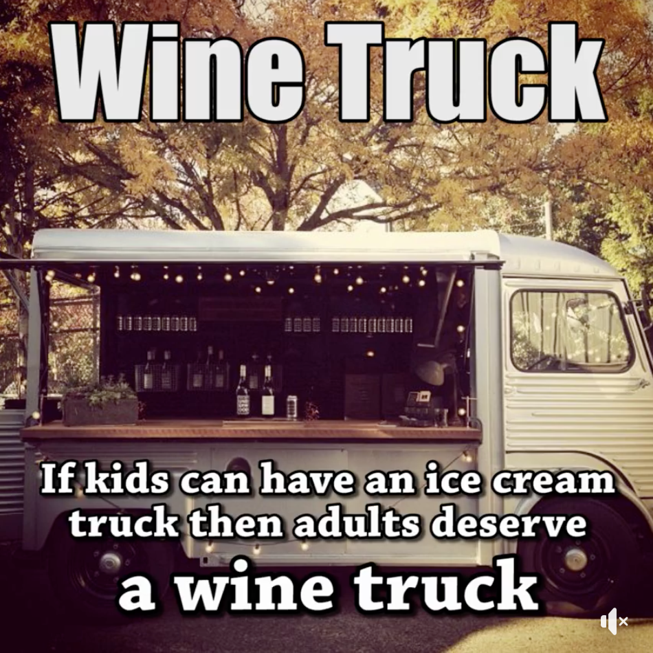 If kids can have an ice cream truck then adults deserve a wine truck.