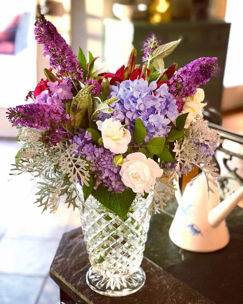 Flower arrangement from garden cuttings