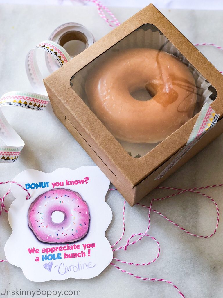 Donut themed Teacher Appreciation Free Printable
