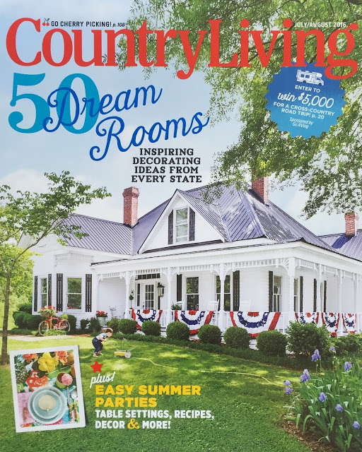 county living magazine cover- patriotic porch