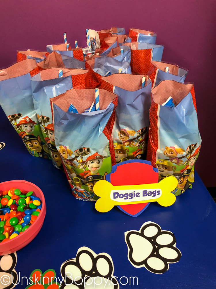 Paw Patrol birthday favors