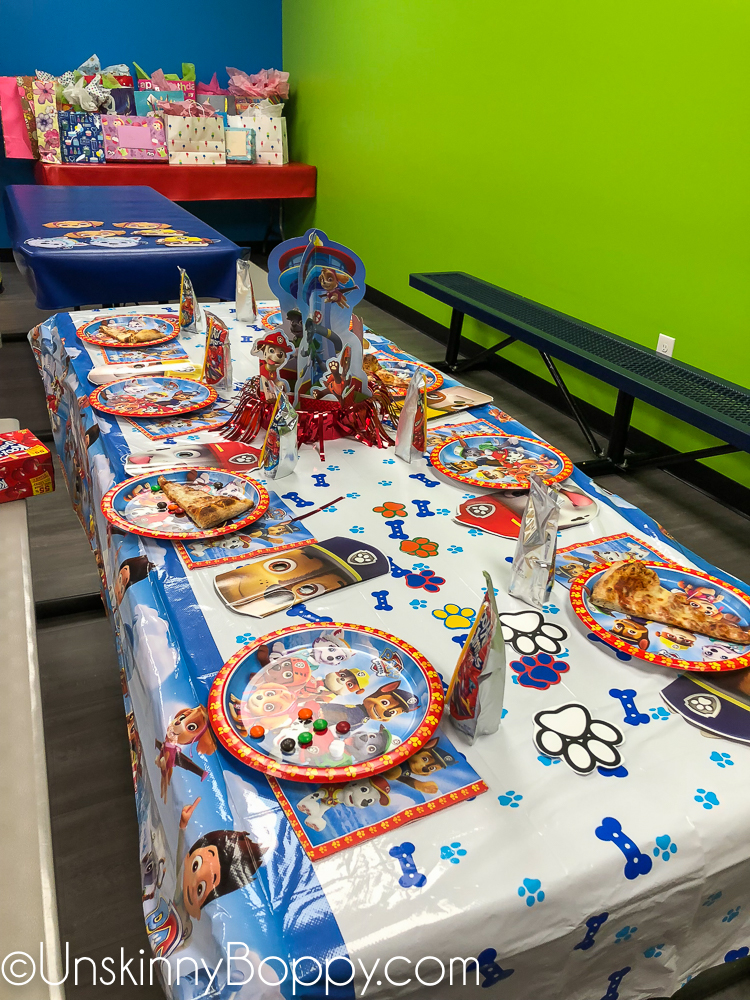 Paw Patrol birthday party at Pump it Up