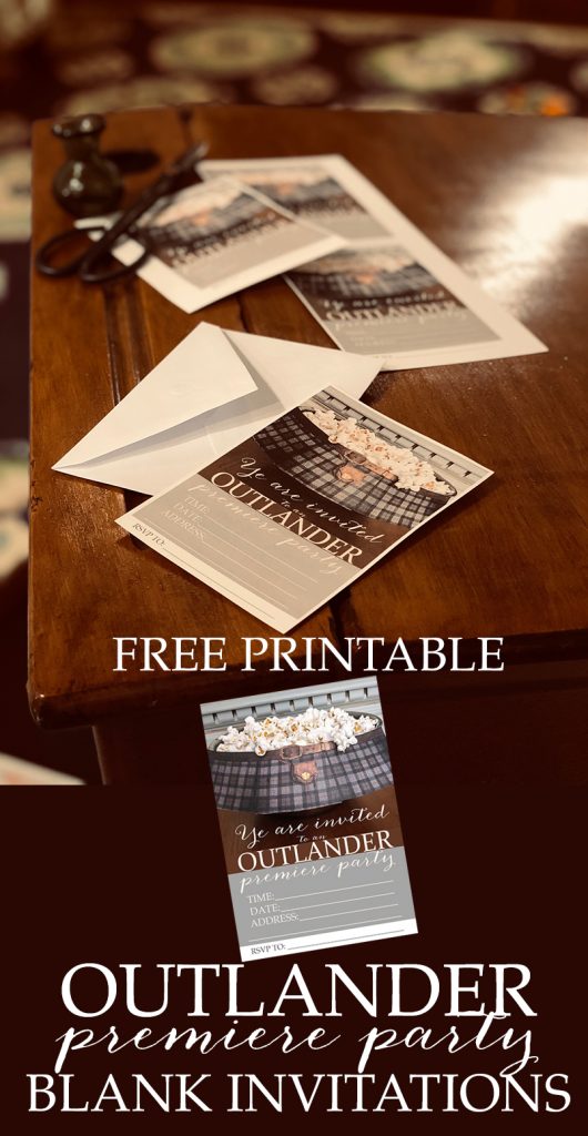 OUTLANDER FREE PRINTABLE PARTY INVITES