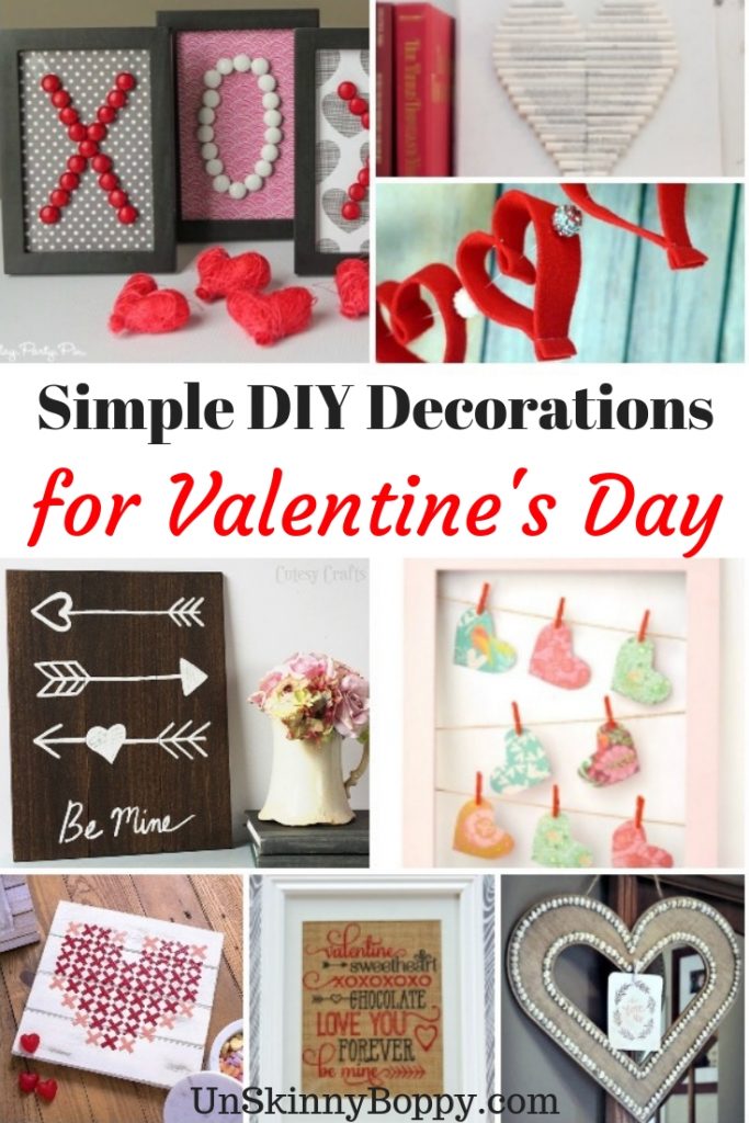 These DIY decorations for Valentines Day are simple and easy to do! Decorate your home with ease! #valentinesdecor #Valentinesday #homedecor