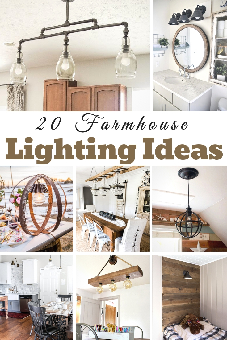 These DIY Farmhouse Lighting ideas are simple and easy to do. You can add a touch of homemade to your home with ease! Easy to do! 