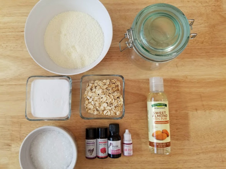 milk bath made with essential oils