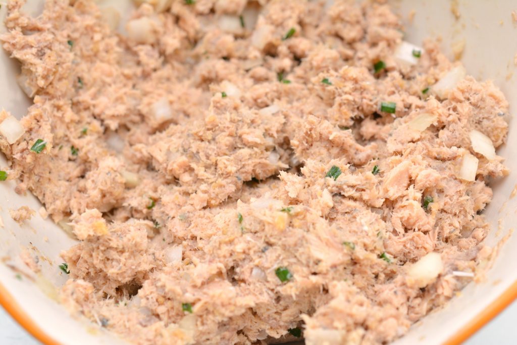 keto salmon patties mixture