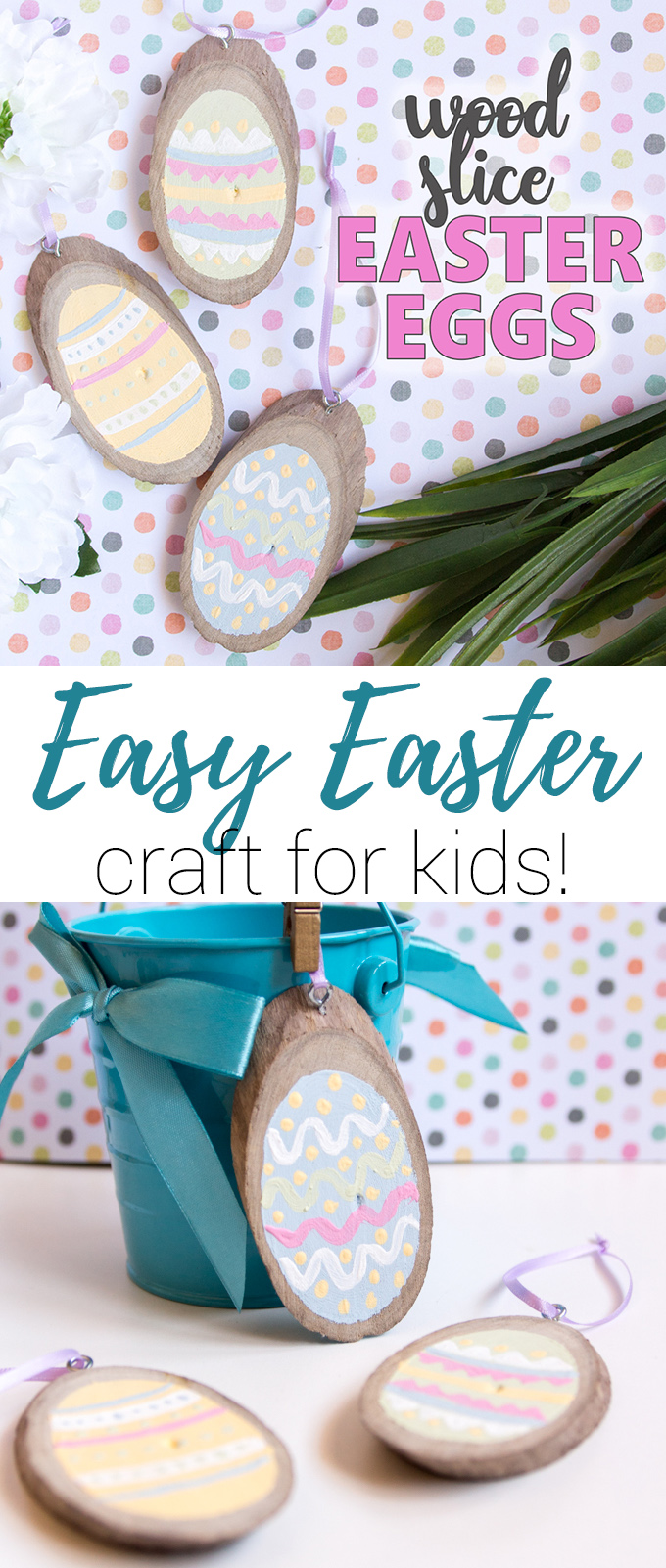 These Wooden Easter Egg Ornaments are just too cute to pass up. Not only are they simple, but they are so much fun to make as well! 