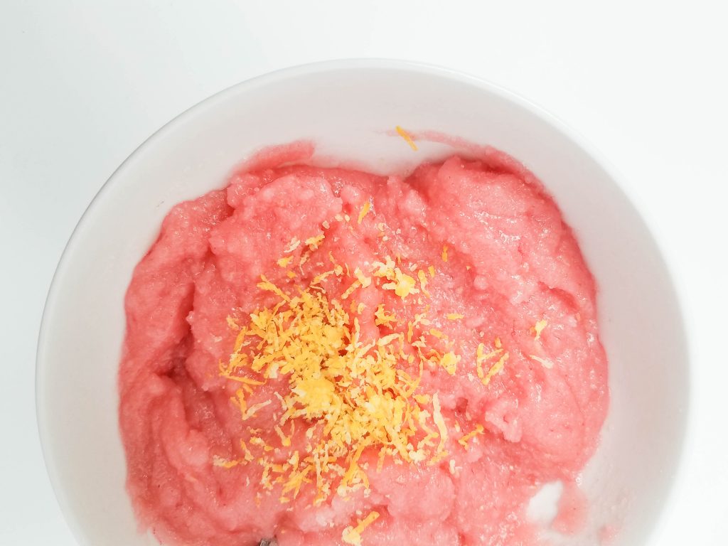 lemon raspberry sugar scrub