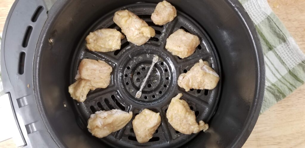 Fry in air fryer for 5 mins