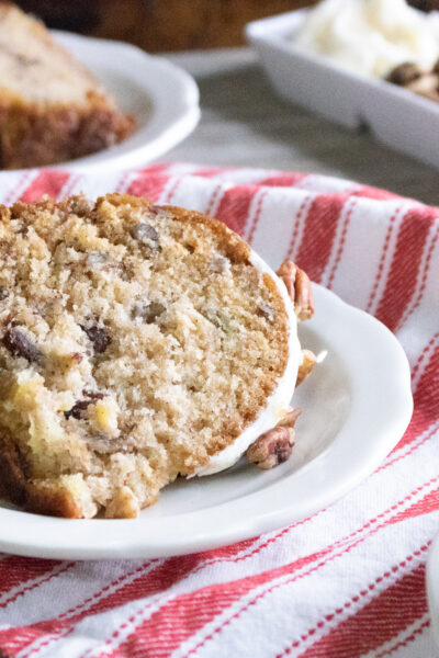 bundt cake on napkin on table