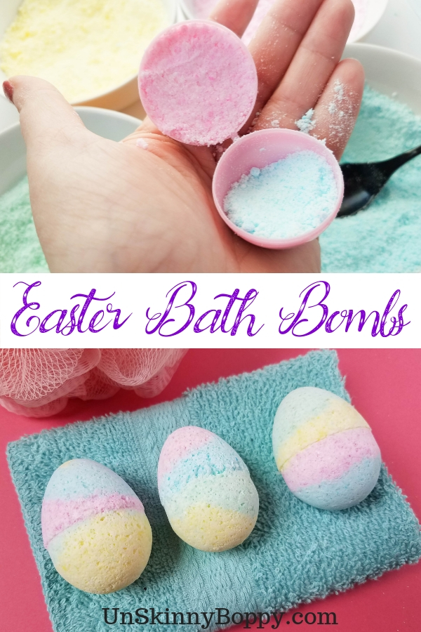 These Easter egg bath bombs are simple and easy to make! They're the perfect DIY gift for any Easter holiday! #bathbomb #easter #diy