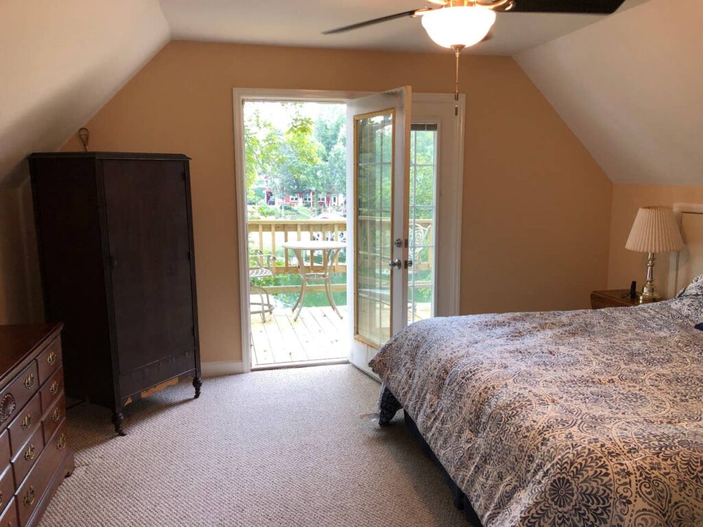 master bedroom in attic