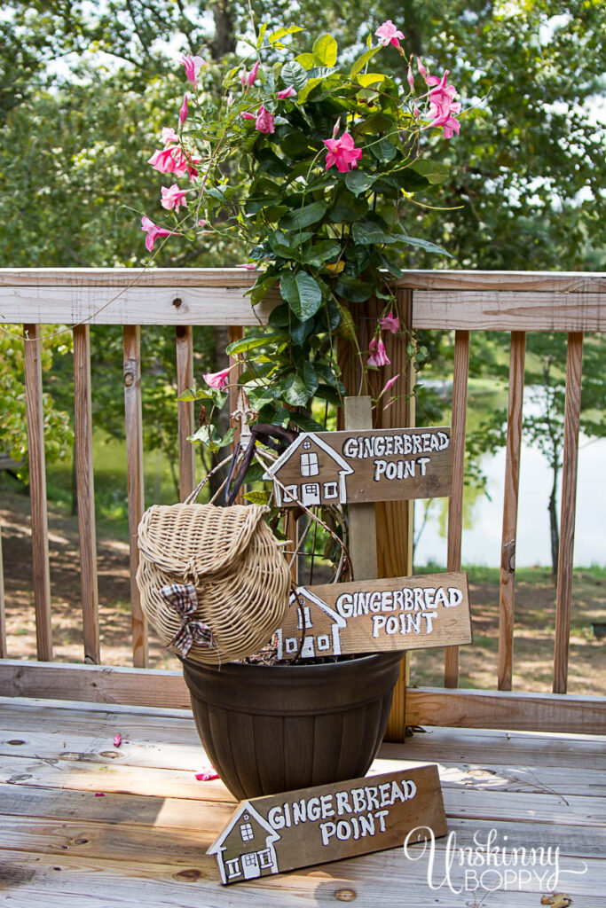 DIY Lake House Directional Sign on Scrap Cedar Wood - Beth Bryan