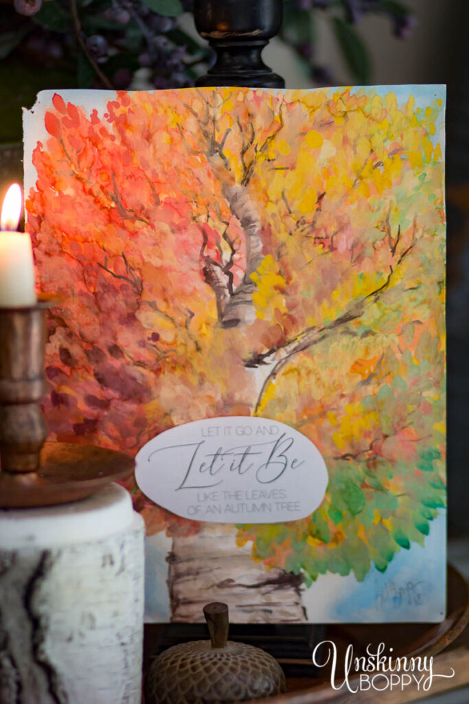 Free Fall Printable- Let it go. Let it be like leaves on an autumn tree. 