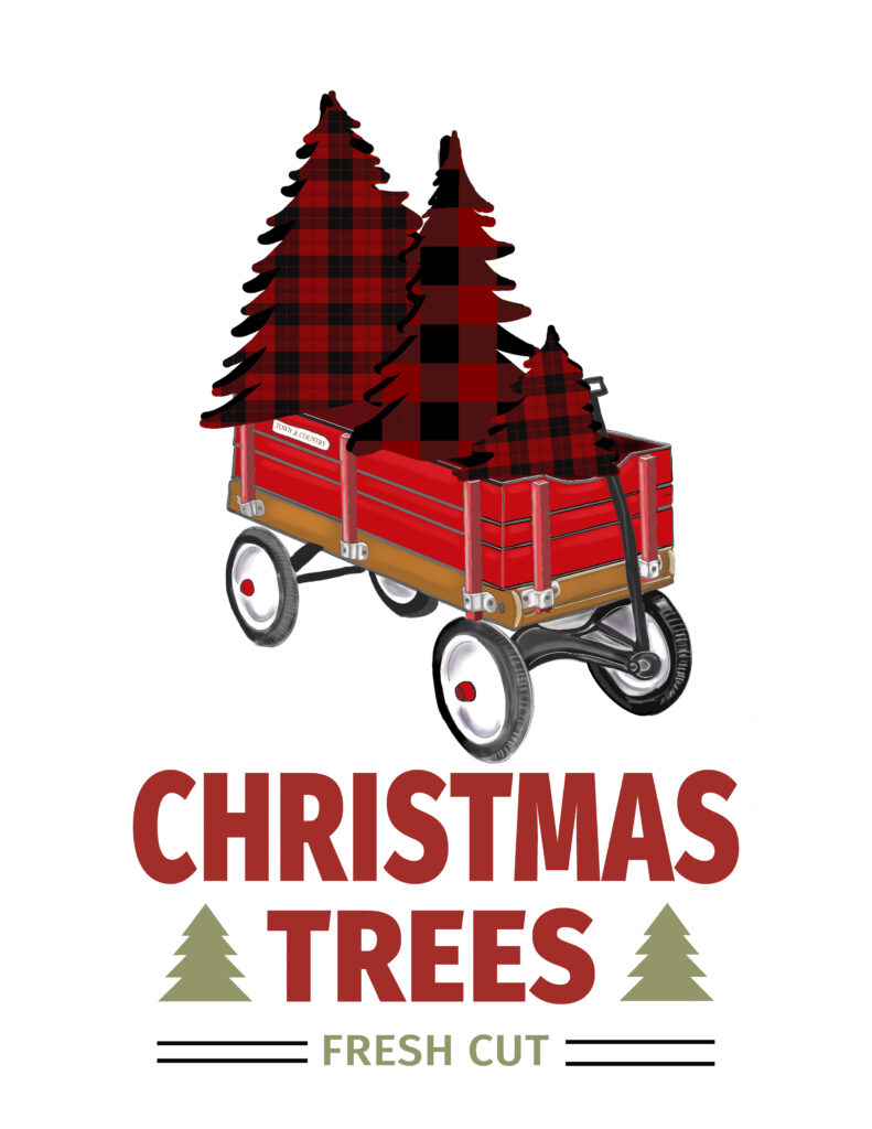 Free Buffalo Check Plaid Christmas Printables