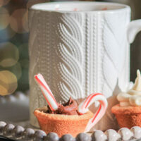 Cable Knit sweater mug with hot chocolate cookie cup