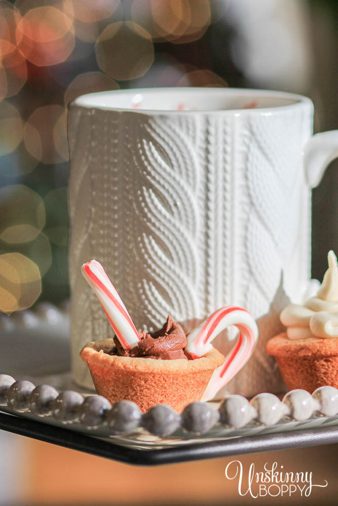 Cable Knit sweater mug with hot chocolate cookie cup