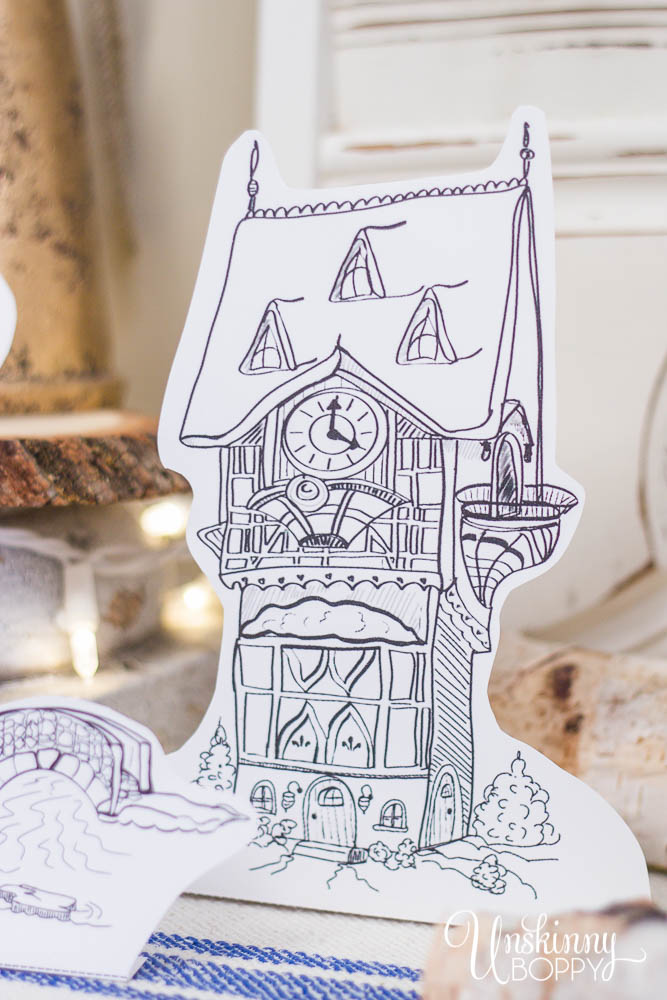 Frozen Clock Tower Free Printable