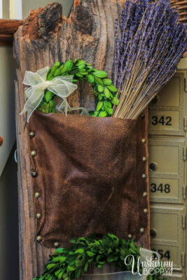 Lavender in a leather pouch