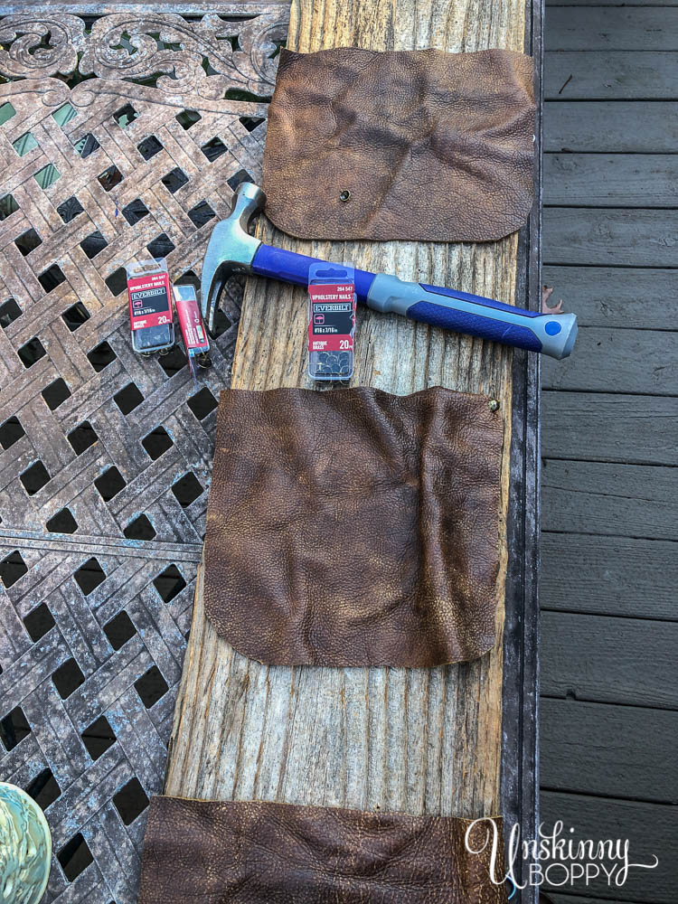 cutting leather pouches