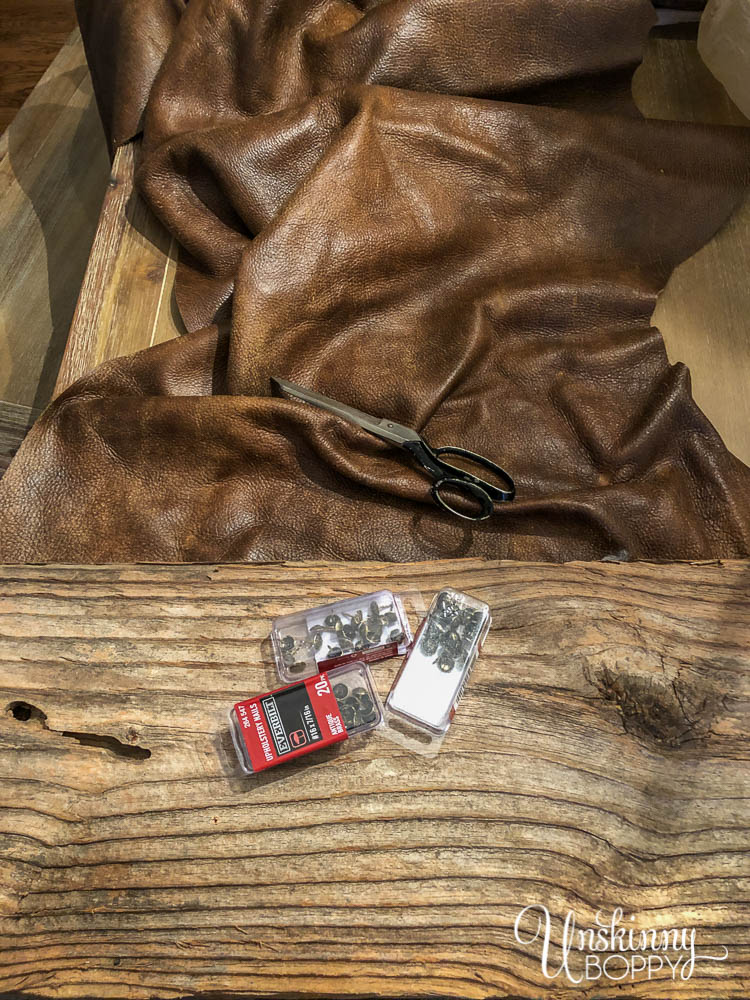 leather and wood