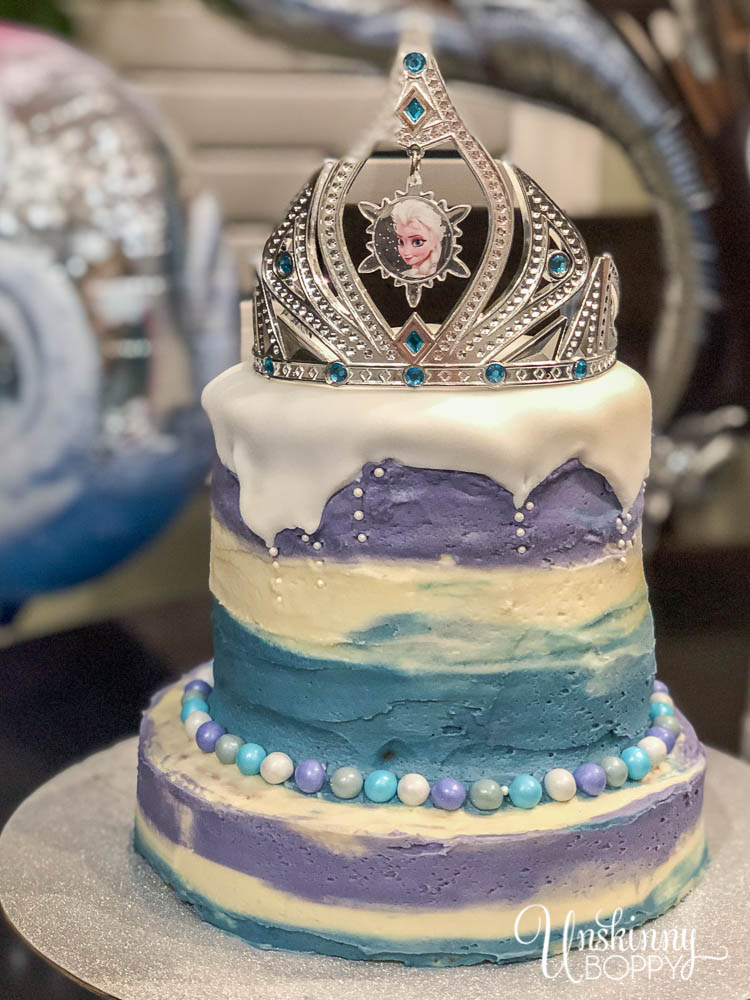 Simple Frozen Birthday Cake Elsa Crown