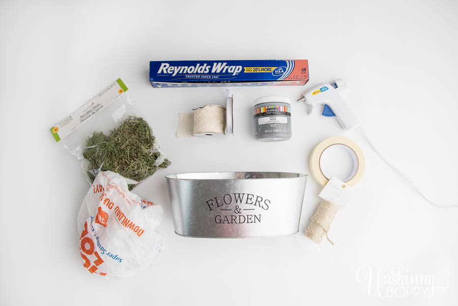 Supplies for DIY easter craft