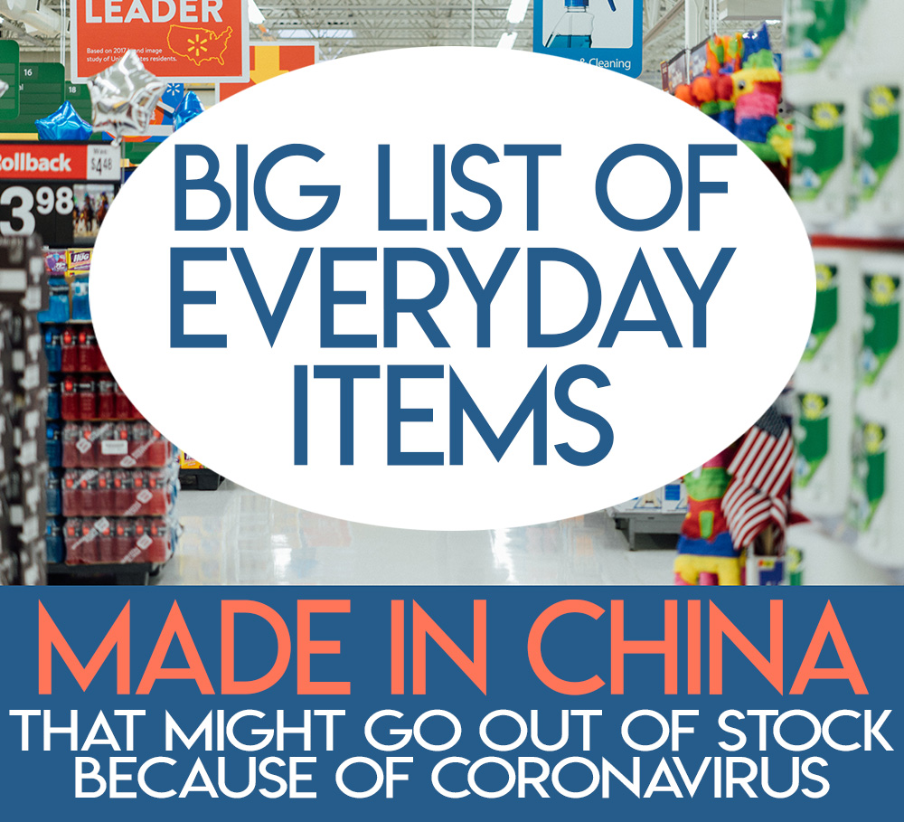 Made In China List Of Everyday Items Affected By Coronavirus
