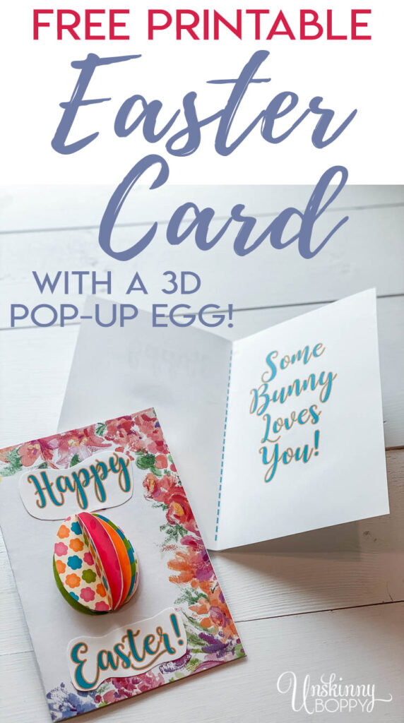DIY Happy Easter Card with a colorful 3D popup Easter Egg (video instructions in post) 