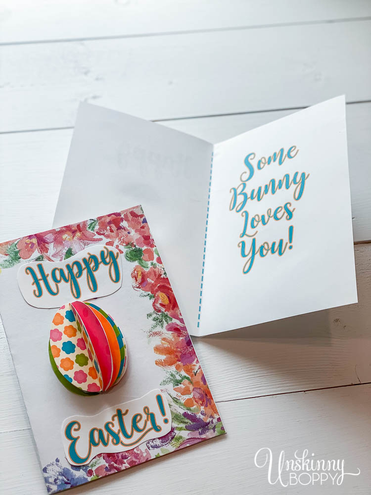 DIY Happy Easter Card with a colorful 3D popup Easter Egg (video instructions in post) 