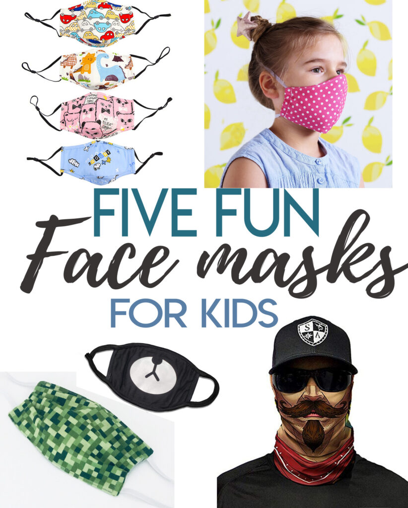 5 cute face masks for kids